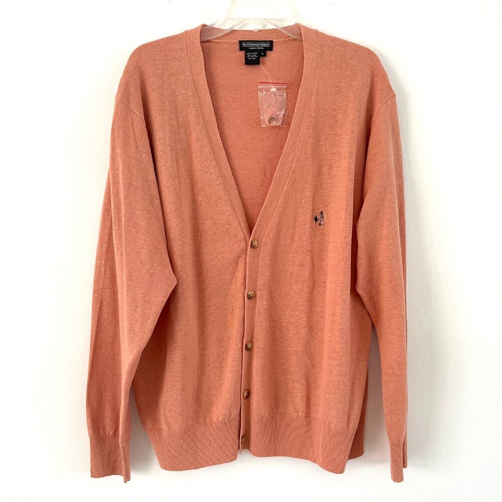 The J Peterman Company Linen Cotton Cardigan L